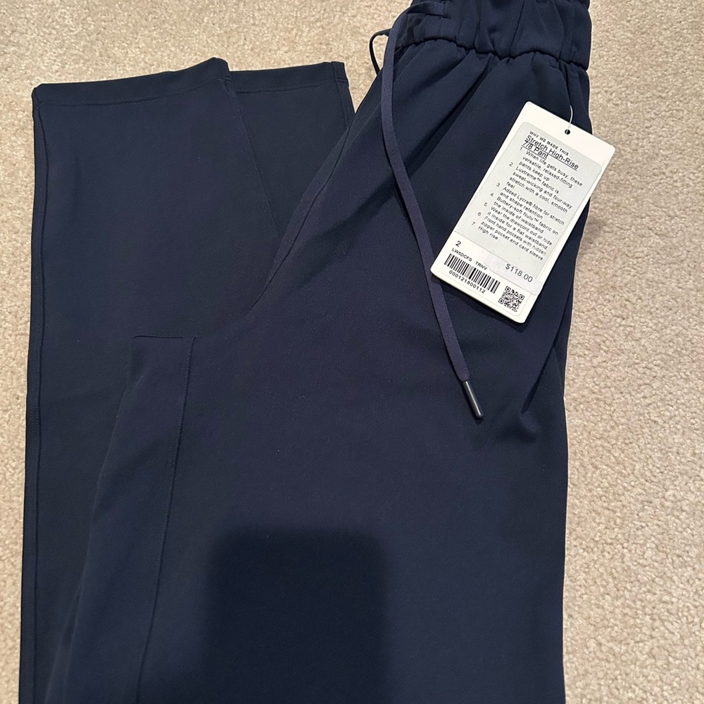 lululemon athletica Navy Stretch High-Rise 7/8 Pant
